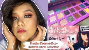 'Rude Cosmetics Bad Girl- Blackjack 21 Eyeshadow Palette| First Impression'