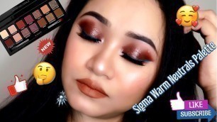 'Look Using Warm Neutrals Palette by Sigma Beauty || @chinhillrose || Subscribe ||'