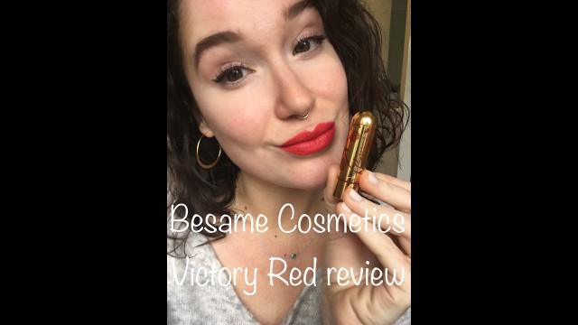 'Besame Cosmetics Victory Red lipstick review'