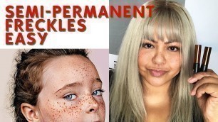 'Faux Freckles Using Eyebrow Tint Makeup (Temporary Stain)'