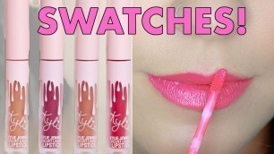 'Kylie Cosmetics Birthday VELVET MINIS collection SWATCHES! | Beauty Banter'