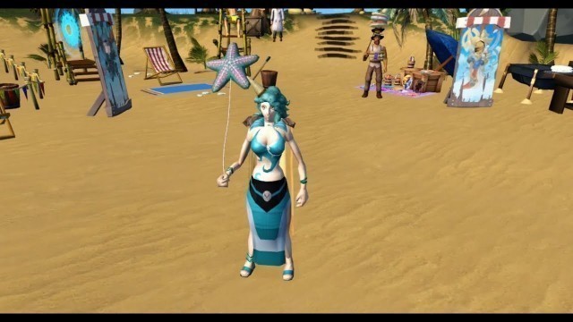 '(RS3) Runescape 2018 Beach Event - Mint Hair Head Token Cosmetic Override (CC)'