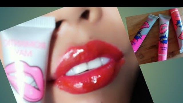 'Trying lip tattoo  for the first time//how to apply peel off lipstick'