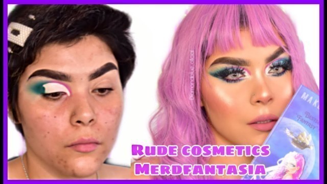 'cómo HACER Un Maquillaje COLORIDO  ✅ /RUDE COSMETICS  Merfantasia/ 