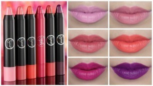 'Sigma Beauty Power Crayon Lip Swatches'