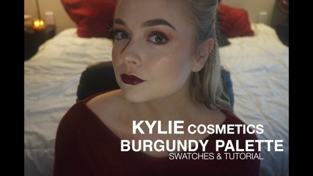 'Kylie Cosmetics The BURGUNDY Palette Swatches & Tutorial'