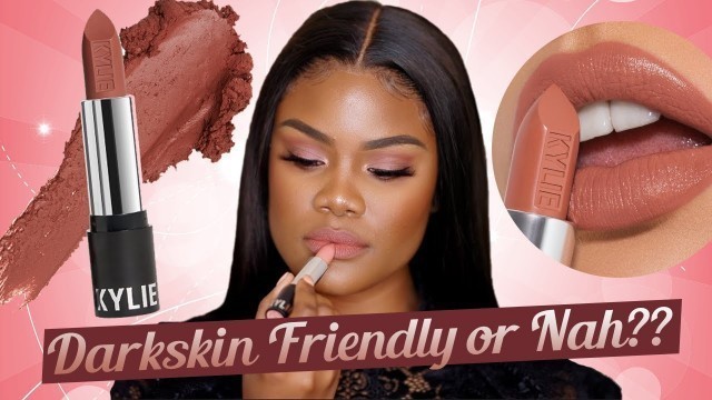 'Kylie Cosmetics Lipstick Swatches on DARKSKIN?? | Ale Jay'