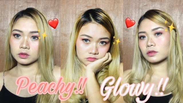 'Glowy Peach make up look using BYS peach 2 palette'