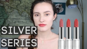 'KYLIE COSMETICS  | Silver Series Lipstick Swatches  | FAIR SKIN | CRUSH + PASSION + MADELEINE'