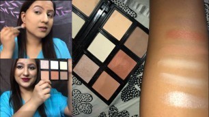 'New 4in1 Contour Palette Review Demo Swatches | Rude Cosmetics Audacious Contour Palette'