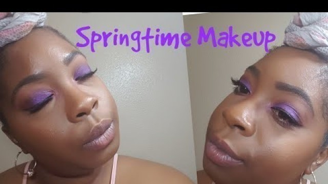 'Purple Glitter | Spring Makeup | BH Cosmetics Foil Eyeshadow Palette'