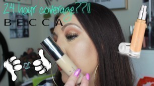 '*NEW BECCA COSMETICS 24 HR. ULTIMATE COVERAGE FOUNDATION: REVIEW & WEAR TEST*'