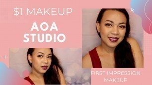 'Full face of AOA STUDIO | $1 MAKEUP First impression | Makeup for moms | Michou Romero'