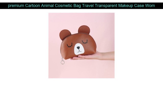 'Cartoon Animal Cosmetic Bag Travel Transparent Makeup Case Women Zipper Make Up Organizer Toiletry'