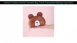 'Cartoon Animal Cosmetic Bag Travel Transparent Makeup Case Women Zipper Make Up Organizer Toiletry'