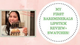 'I-TRY NATIN ANG BAREMINERALS (GO NUDE OR MAKE A STATEMENT LIPSTICK)|#PEACHYVLOGS'