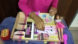 'Beautiful Girls Makeup Set | Barbie Doll unboxing My Gift beautify barbie doll'