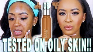 'BECCA ULTIMATE COVERAGE FOUNDATION REVIEW (OILY SKIN) | BUY OR BYE?! ♡ Fayy Lenee Beauty'