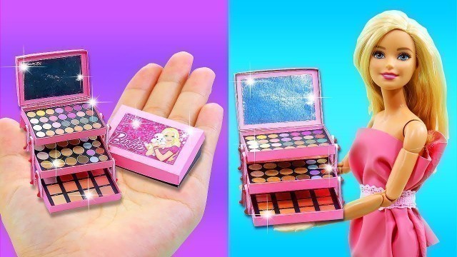 '10 MINUTE CRAFTS and BARBIE HACKS - DIY Miniature Makeup Set, Barbie Baby Set and more'