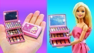 '10 MINUTE CRAFTS and BARBIE HACKS - DIY Miniature Makeup Set, Barbie Baby Set and more'