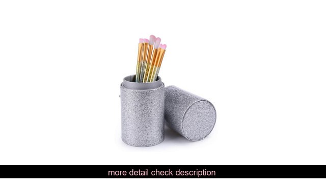 'Reviews  Portable PU Leather Travel Makeup Brushes Pen Holder Storage Empty Holder Cosmetic Brush B'