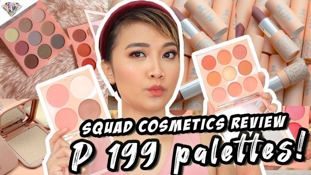 PHP 199 EYESHADOW & FACE PALETTE?! | SQUAD COSMETICS REVIEW & WEAR TEST | MAE LAYUG