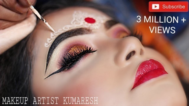 'BEST BENGALI BRIDAL MAKEUP ||HD MAKEUP|| MAKEUP ARTIST KUMARESH ||STEP BY STEP MAKEUP ||INDIAN BRIDE'