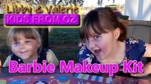 'Barbie makeup kit unboxing video'