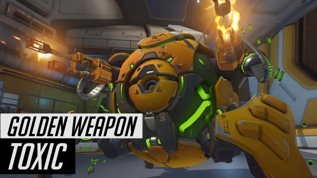 'Wrecking Ball Toxic Golden Gun In-Game | All Cosmetics & Gameplay | Hammond Overwatch'