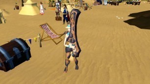 '(RS3) Runescape 2018 Beach Event - Sandy 2H Sword Token Cosmetic Override (CC)'