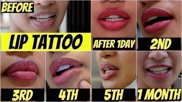 'GETTING MY LIPS TATTOOED FULL REVIEW'