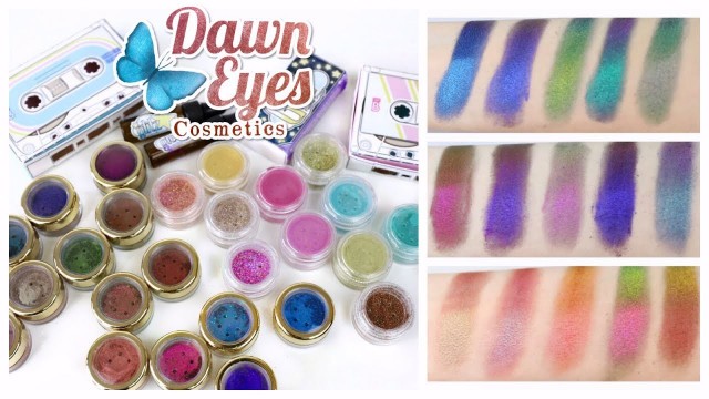 'MULTICHROME PIGMENTS! Swatching Dawn Eyes Cosmetics - The Premiums + Mix Tape Vol 1 & 2 | BN REVIEWS'