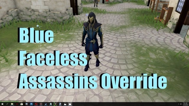 '(RS) Runescape 2018 Update: Faceless Assassins Cosmetic Costume Override (Blue) (CC)'