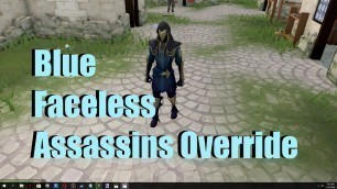 '(RS) Runescape 2018 Update: Faceless Assassins Cosmetic Costume Override (Blue) (CC)'