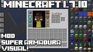 'Minecraft 1.7.10 MOD SUPER ARMADURA VISUAL!'