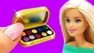 'Barbie Doll Makeup Set . DIY for Kids. How to Make Miniature Crafts-Wajee Art & Crafts'