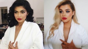 'Kylie Jenner Inspired Red Lip GLAM Tutorial! | Rachel Leary'