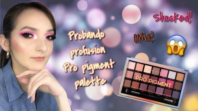 'PROBANDO LA PALETA DE PROFUSION PRO PIGMENT / Kylie Cosmetics Sipping Pretty Palette Replica?'