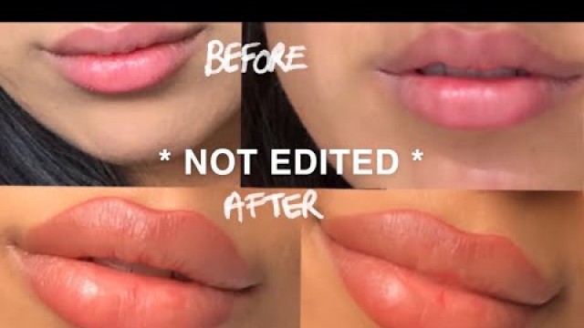 'makeup hack‼️DIY LIP TATTOO EFFECT - FULLER, MORE DEFINED LIPS - without over-lining ur whole mouth'