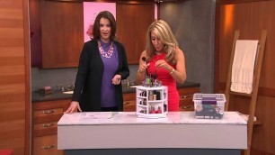 'Tabletop Spinning Cosmetic Organizer by Lori Greiner with Jacque Gonzales'