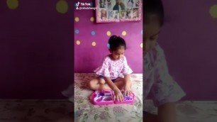 'Barbie Makeup set tutorial for kids'
