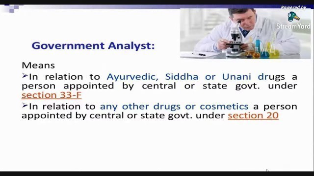 'Lecture No 5. The Drugs and Cosmetics Act 1940 & rules 1945 & amendments'