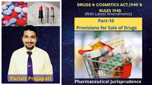 'Provisions for Sale of Drugs || D and C  Act 1940 & Rules 1945 || Pharmaceutical Jurisprudence'
