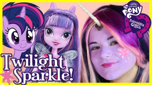 'My Little Pony Twilight Sparkle Makeup Tutorial!  Equestria Girl Doll Cosplay | Kittiesmama'