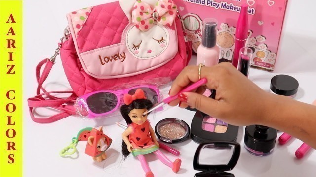 'Barbie doll makeup video for girls | Barbie club Chelsea toys | Aariz Colors'