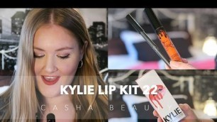 'Kylie Lip Kit - 22 | Swatch & Review | Casha Beauty'