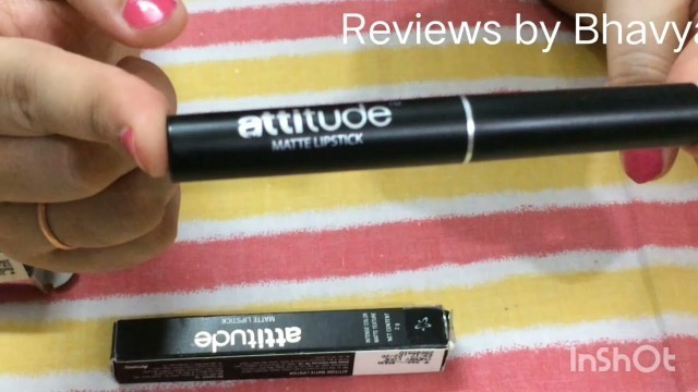 'Amway Attitude Matte Lipstick | Raspberry Crush | Swatches | Shorts | Reviews by Bhavya'