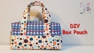 'DIY BOX BAG TUTORIAL  | ZIPPERED BOX BAG | DIY MAKEUP BOX BAG | BAG SEWING TUTORIAL'