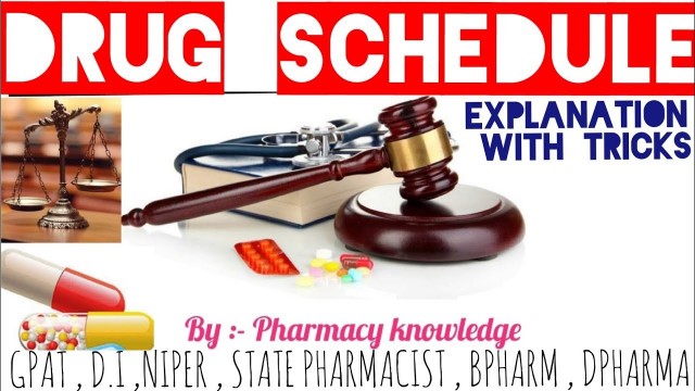 '#Pharmaceuticaljurisprudence    Drug Schedule Explanation with Tricks / Drugs and Cosmetic Act #GPAT'