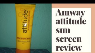 'Amway attitude sun screen review/demo'